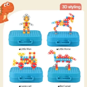 مکانو پازل دریل دار 230قطعه دایناسور سبز