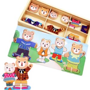 پازل چوبی لباس خرسی خانواده