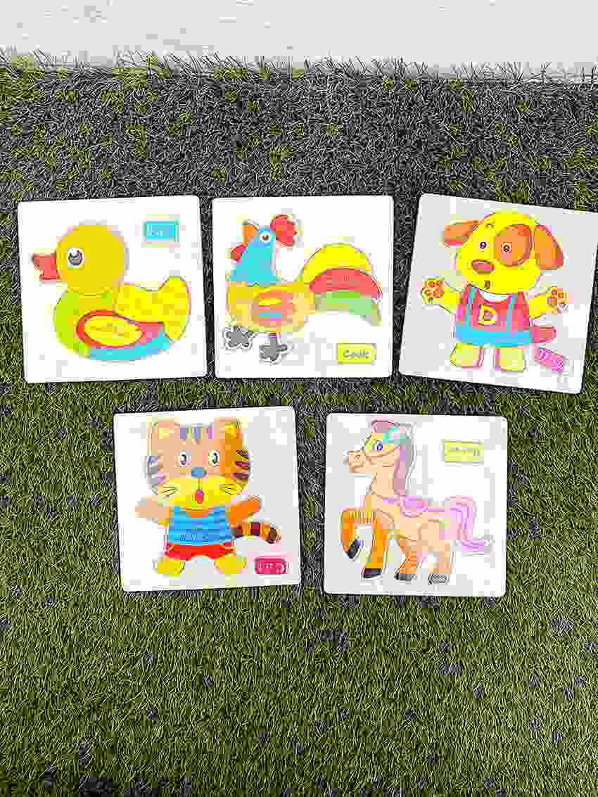 پازل چوبی ۶-۱۲ قطعه چوبی برجسته 8 پازل چوبی ۶-۱۲ قطعه چوبی برجسته - Image 8