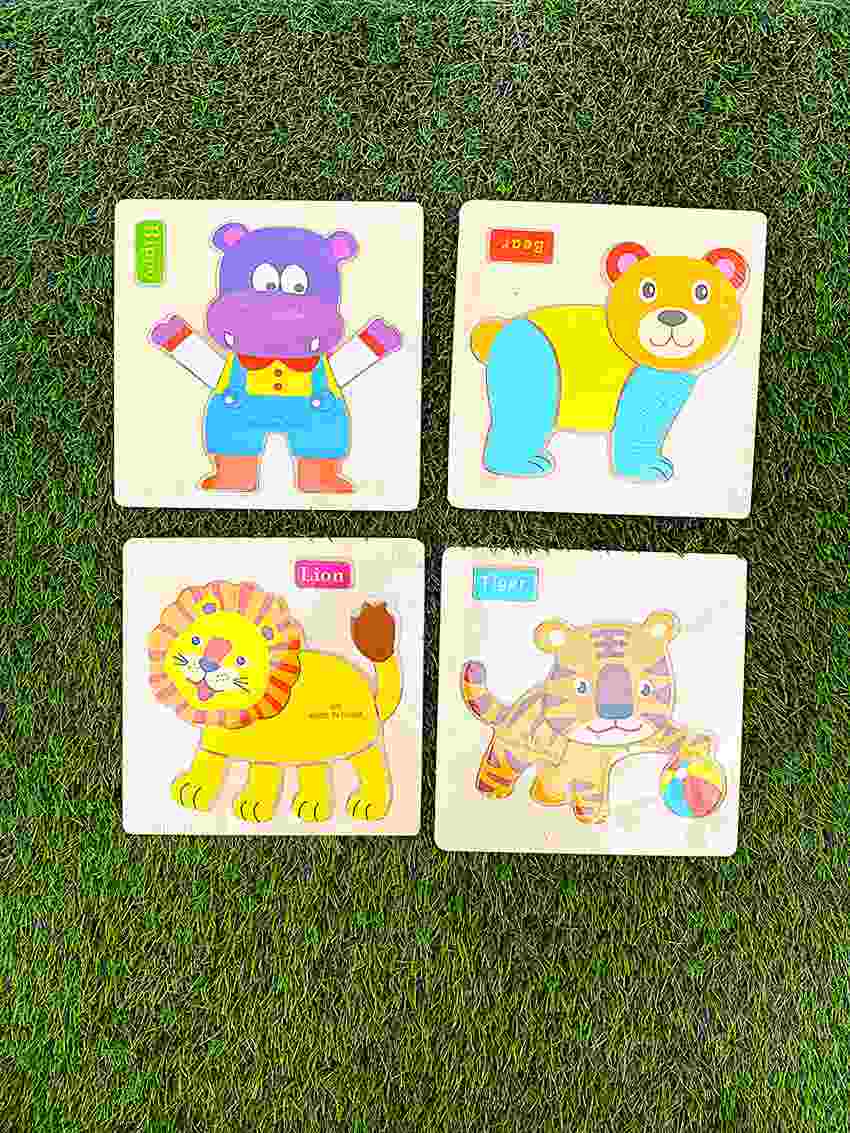 پازل چوبی ۶-۱۲ قطعه چوبی برجسته 6 پازل چوبی ۶-۱۲ قطعه چوبی برجسته - Image 6